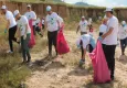 “Çöpleri hep birlikte topluyoruz" sloganıyla temizlediler