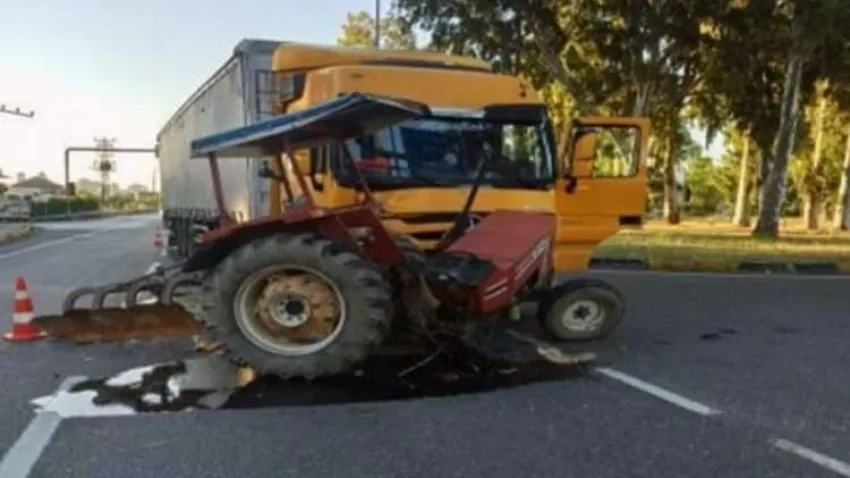 Muğla'da traktör kazası ucuz atlatıldı haberinin görseli