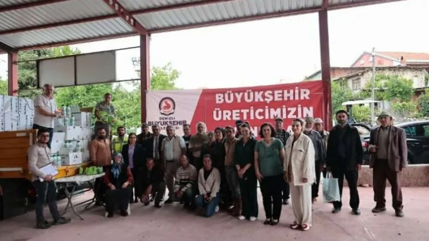 Çal'da üreticilere zirai ilaç desteği verildi haberinin görseli