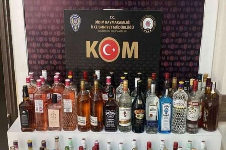 Didim'de bandrolsüz içki operasyonu haberinin görseli