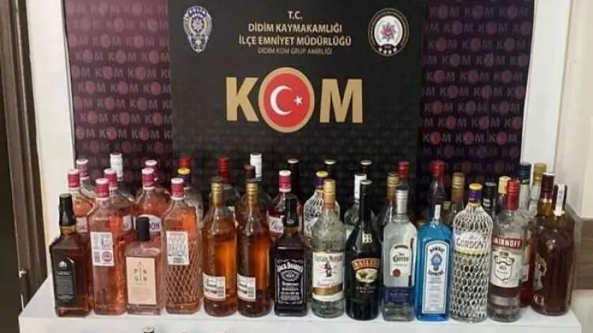Didim'de bandrolsüz içki operasyonu haberinin görseli