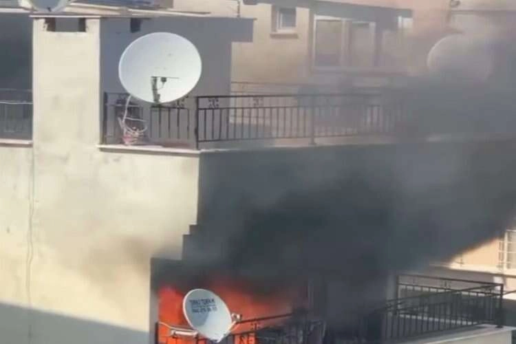 Aydın’da apartmanda çıkan yangın korkuttu haberinin görseli