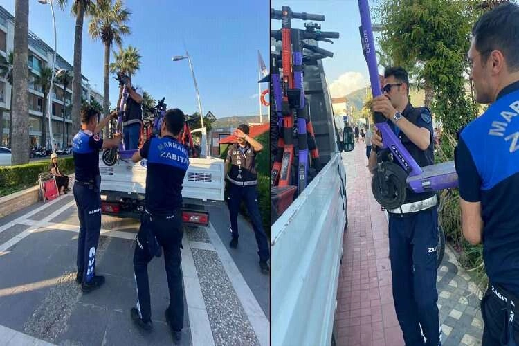 Marmaris’te zabıtadan scooter mesaisi haberinin görseli