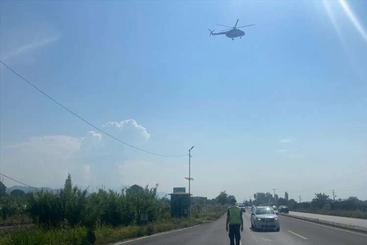 Aydın'da helikopter destekli trafik denetimi haberinin görseli