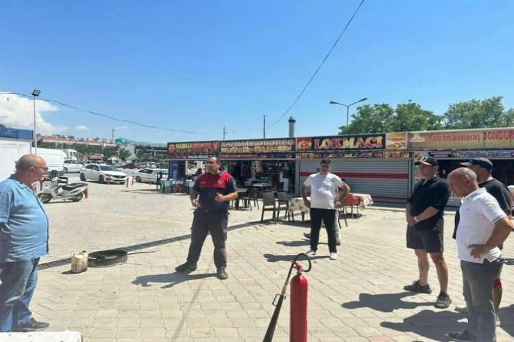 Nazilli Halk Pazarı'nda yangın tatbikatı yapıldı haberinin görseli