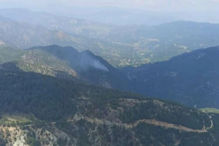 Muğla’da yıldırım düşmesi sonucu çıkan yangın söndürüldü haberinin görseli