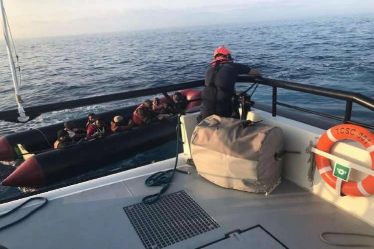 Bodrum açıklarında 9 düzensiz göçmen kurtarıldı haberinin görseli