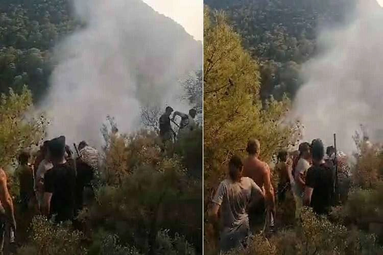 Muğla Fethiye’de orman yangını çıktı haberinin görseli