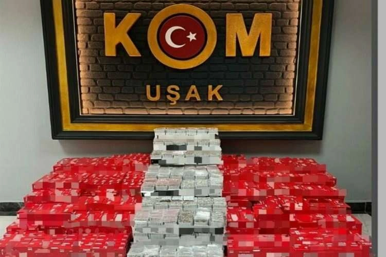 Uşak’ta 8 ayrı operasyonda kaçak makaronlar ele geçirildi haberinin görseli