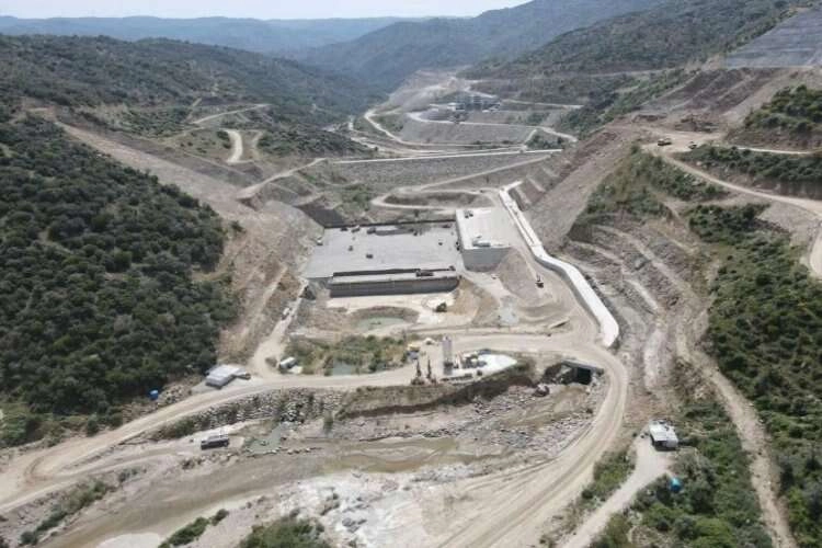 Aydın'daki Sarıçay Barajı'nda inşa çalışmaları sürüyor haberinin görseli