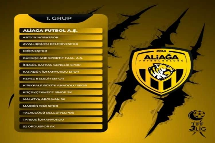 Aliağaspor FK'nın TFF 3. Lig rakipleri belli oldu haberinin görseli