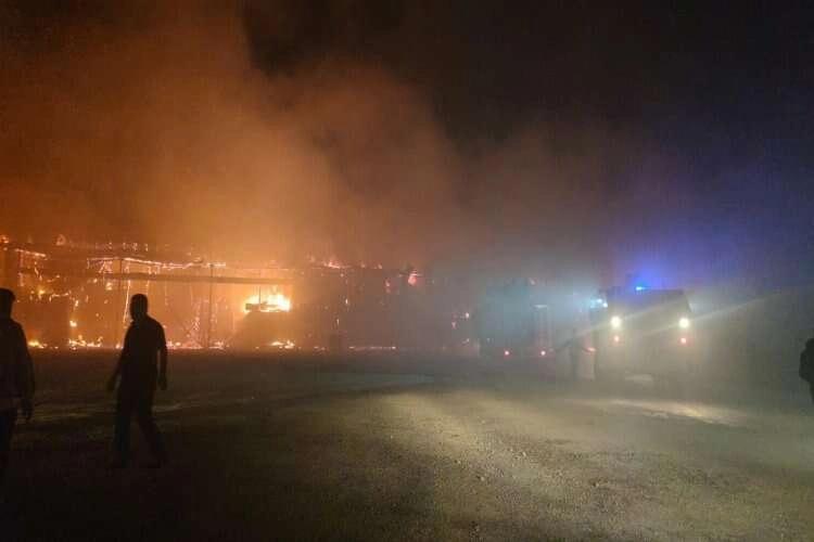 Saman pazarında korkutan yangın haberinin görseli