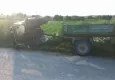 Afyonkarahisar'da minibüsün çarptığı traktör devrildi