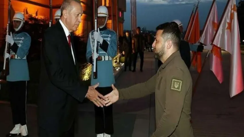 Erdoğan ile Zelenskiy'nin görüşmesi başladı haberinin görseli