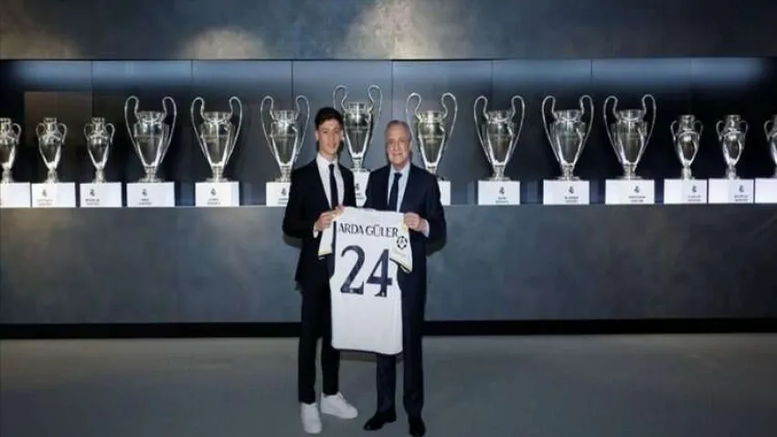 Real Madrid, yeni transferi Arda Güler'i basına tanıttı haberinin görseli