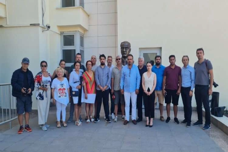 Bodrumlu gazeteciler saldırıyı kınadı haberinin görseli