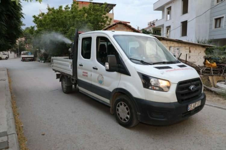 Menderes'te böceklere karşı ilaçlama çalışması haberinin görseli