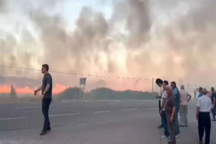 Adana'daki yangın ormana sıçradı haberinin görseli