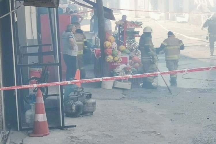 İzmir'de bir markette facianın eşiğinden dönüldü haberinin görseli