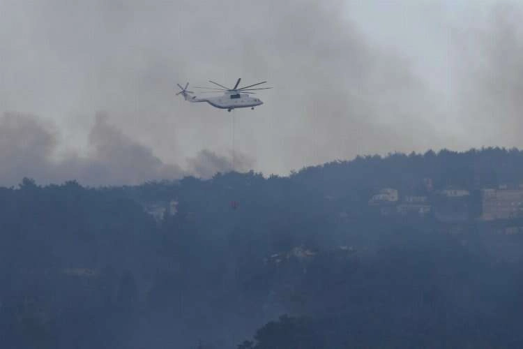 Hatay’daki orman yangınına hava müdahalesi yeniden başladı haberinin görseli