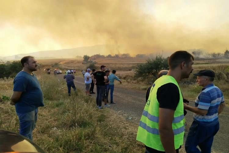 Tekirdağ’daki yangın balya makinasındaki kıvılcımla çıkmış