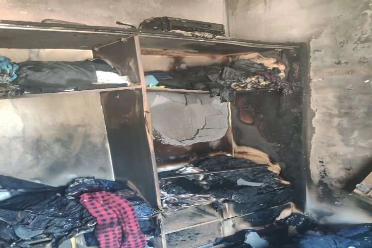 Kuşadası'nda bir evde yangın çıktı haberinin görseli
