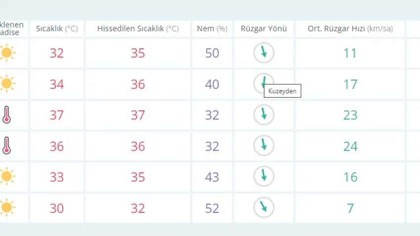 İzmir'de bugün hava nasıl olacak? İşte 24 Temmuz Pazartesi saatlik ve anlık hava durumu tahminleri.