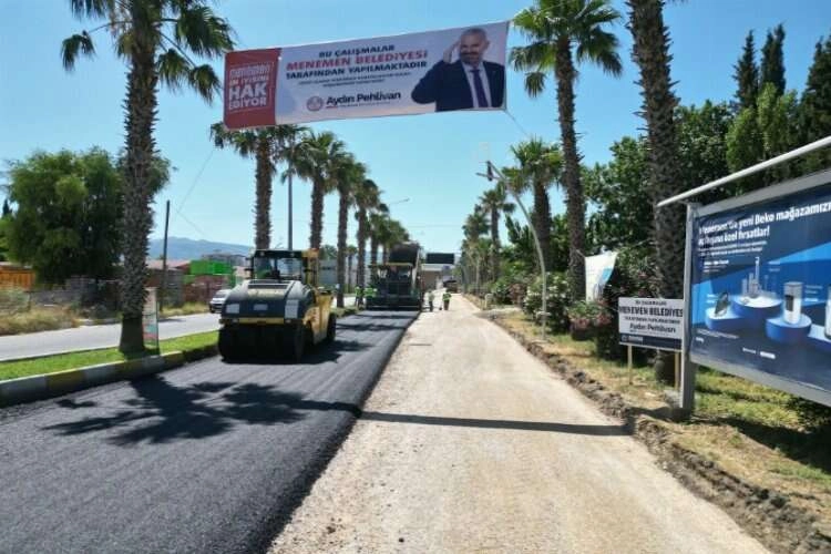 Menemen’de yol çalışması başladı haberinin görseli