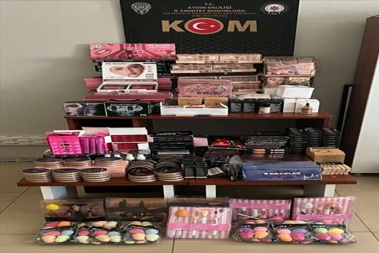 Aydın'da gümrük kaçağı kozmetik ürünlerine el kondu haberinin görseli