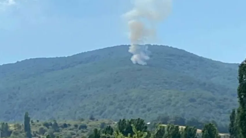 Uşak'ta yangına müdahale devam ediyor