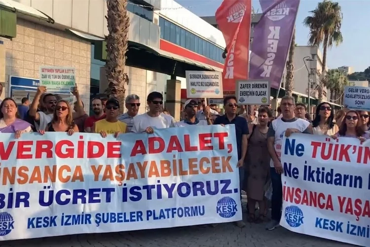 Kamu emekçileri İzmir’den seslendi: “Yoksulluğa sefalete mahkum edildik”