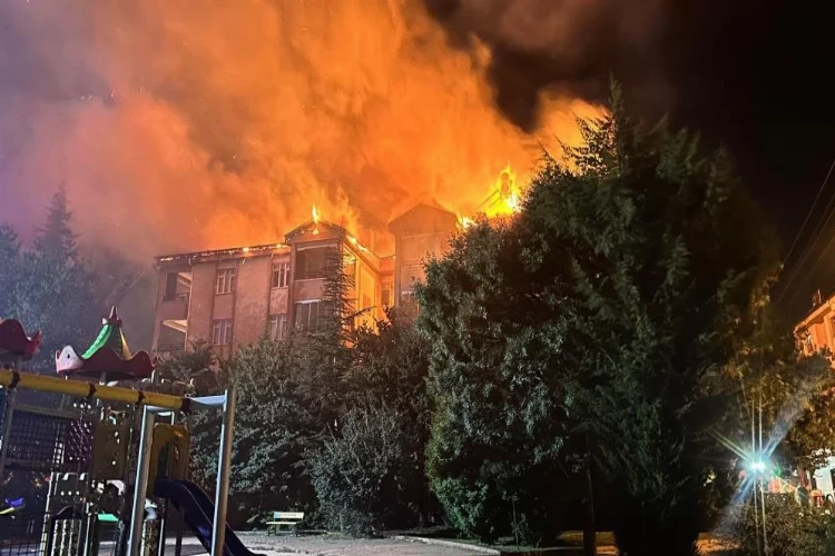 Elazığ'da panik anları: Alevler gökyüzünü kapladı haberinin görseli
