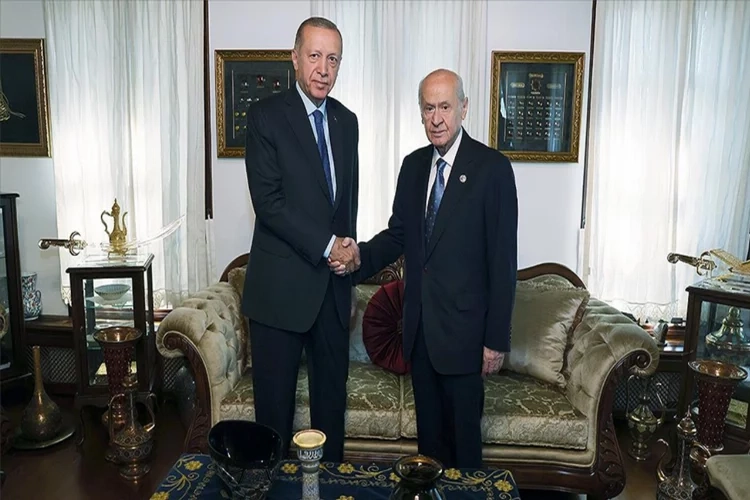 Cumhurbaşkanı Erdoğan, Bahçeli ile görüştü haberinin görseli