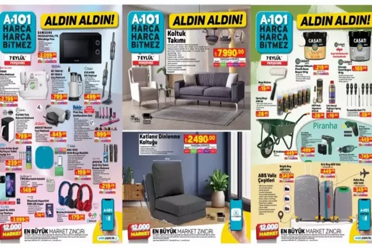 A101 aktüelde bu hafta neler var? 7 Eylül Perşembe A101 aktüel kataloğu haberinin görseli