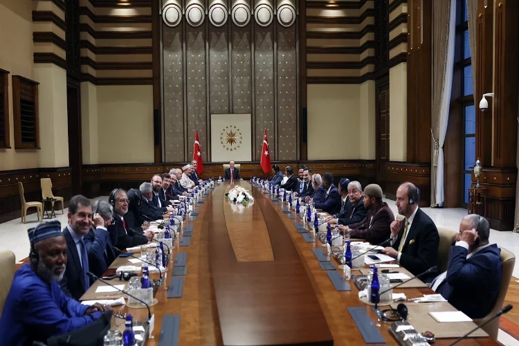 Cumhurbaşkanı Erdoğan, Usame Cemal ve heyetini kabul etti haberinin görseli