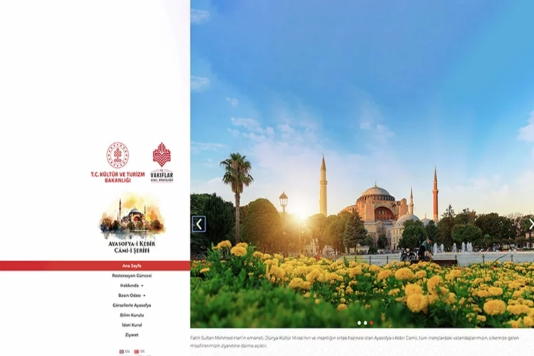Ayasofya-i Kebir Camii'nin internet sayfası erişime açıldı haberinin görseli