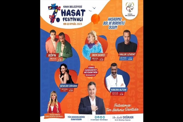 Kınık’ta Hasat Festivali ve Kurtuluş Etkinlikleri gerçekleşecek haberinin görseli