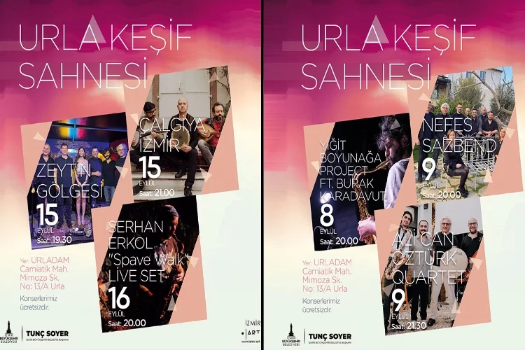 Urla'da Keşif Konserleri başlıyor haberinin görseli