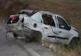 Afyonkarahisar'da otomobil taklalar atarak parçalandı