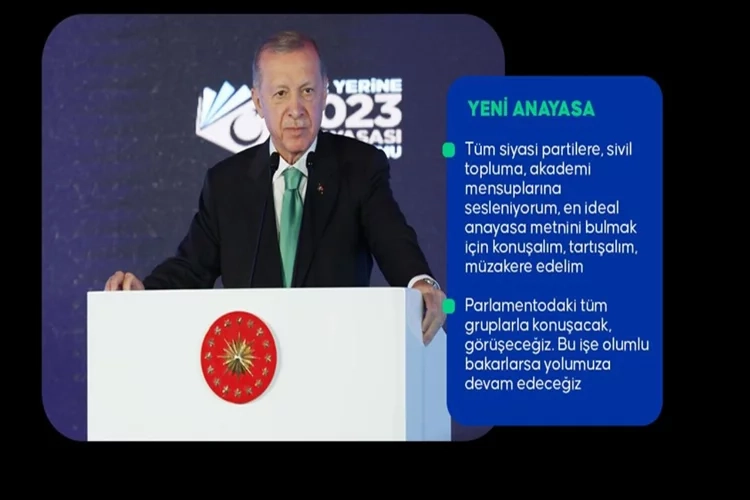 Cumhurbaşkanı Erdoğan yeni anayasa için herkesi müzakereye davet etti