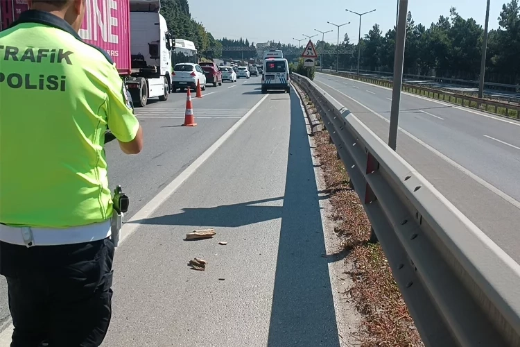 Talihsiz adam yeni aldığı motosikletle kaza yaptı