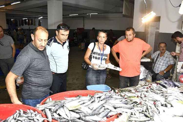Aydın'daki balık tezgahlarında sağlık ve hijyen denetimi yapıldı haberinin görseli