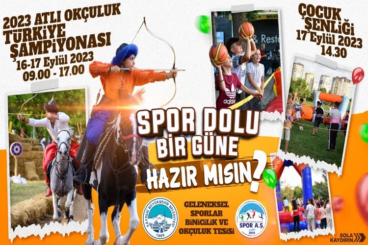 Kayseri; Atlı Okçuluk Türkiye Şampiyonası ve Çocuk Şenliği’ne sayılı saatler kaldı haberinin görseli