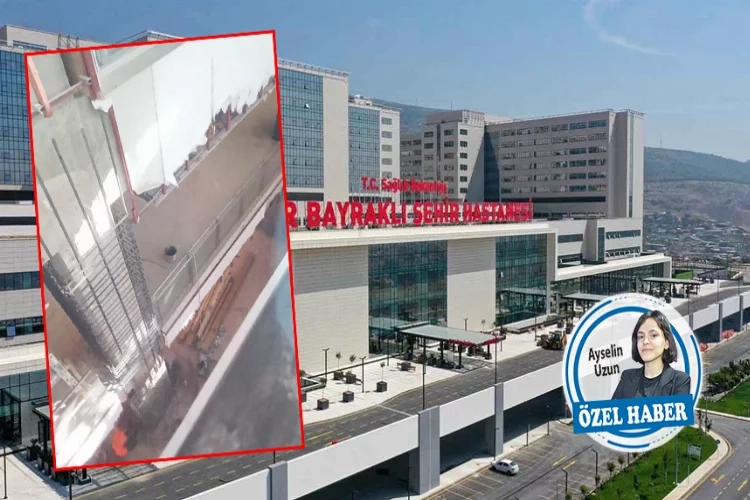 Bayraklı Şehir Hastanesi kolonları ile gündemde haberinin görseli