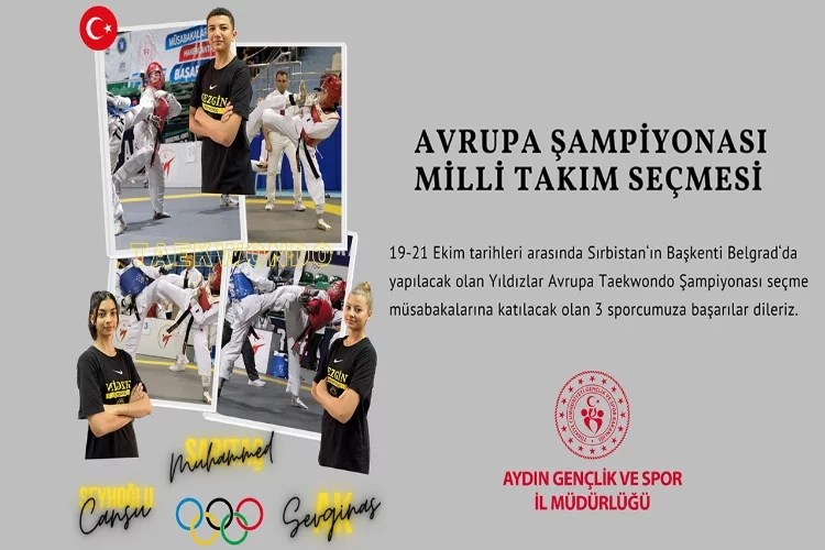 Aydın’dan 3 sporcu milli takım seçmelerine gidecek haberinin görseli