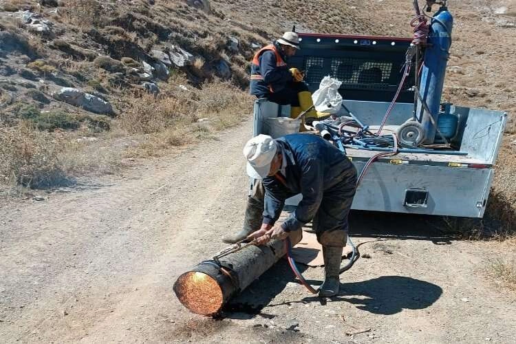 3 bin 500 rakımda arızalan isale hattı onarıldı