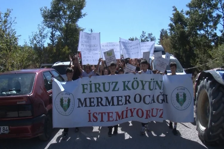 Firoz köyü gözyaşlarını tutmadı: Mermer ocağı istemiyorlar