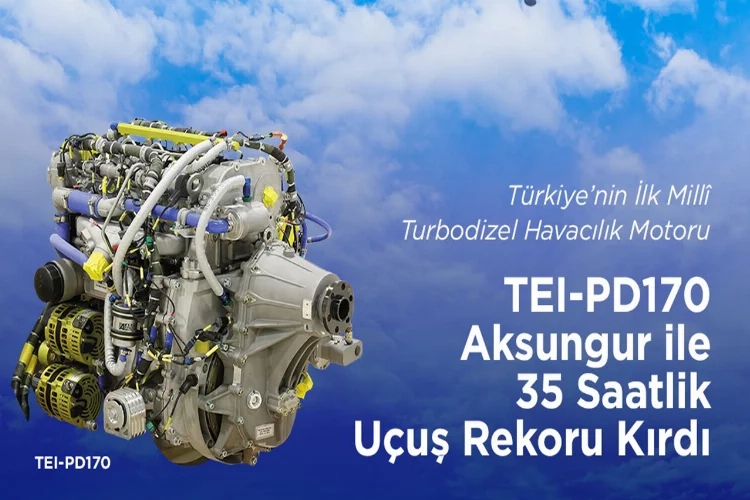 Türkiye’nin ilk milli turbodizel havacılık motoru uçuş rekoru kırıldı