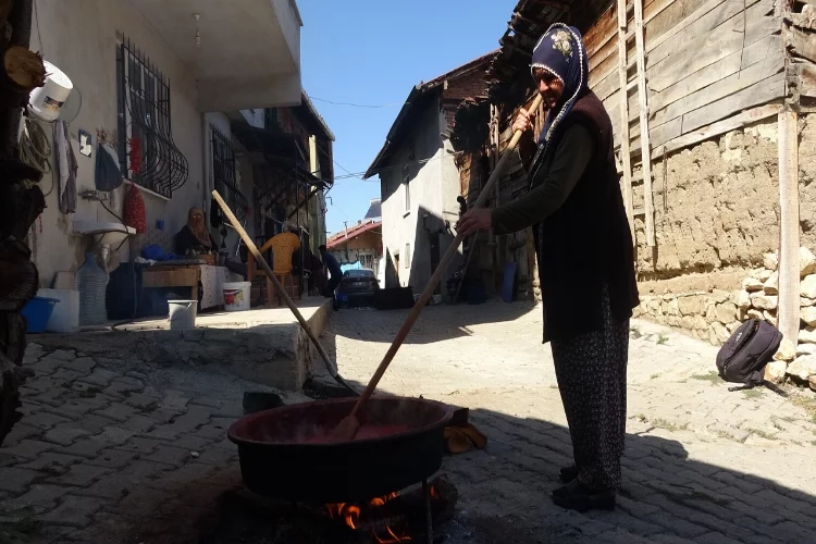 Tokat'lı kadınların ev salçası mesaisi