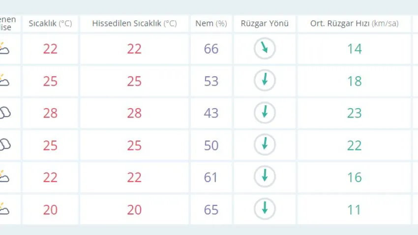 saatlik hava izmir 2 elim